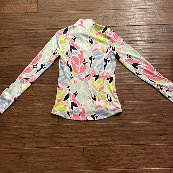 Tommy Bahama UPF 50 Floral Print Long Sleeve 1/4 Zip Golf Top Size XS - Picture 3 of 9